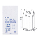 レジ袋 乳白 TE-40HDPE 390×480×135 入数4000枚