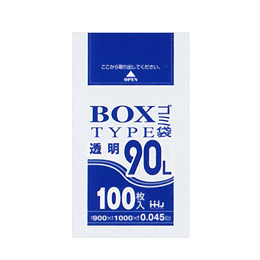 ＢＬ  ボックス入ポリ袋 90ℓ BL-93 透明LLDPE 900×1000×0.045 入数300枚