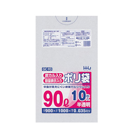 ＧＣ 炭酸カルシウム入ポリ袋　90ℓ GC-93 半透明HDPE 900×1000×0.035 入数300枚