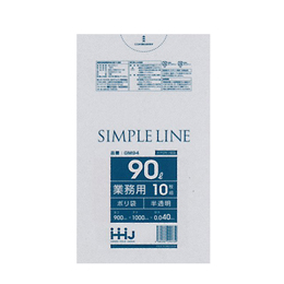 ポリ袋 90ℓ GM-94 半透明LL+Meta 900×1000×0.04 入数300枚